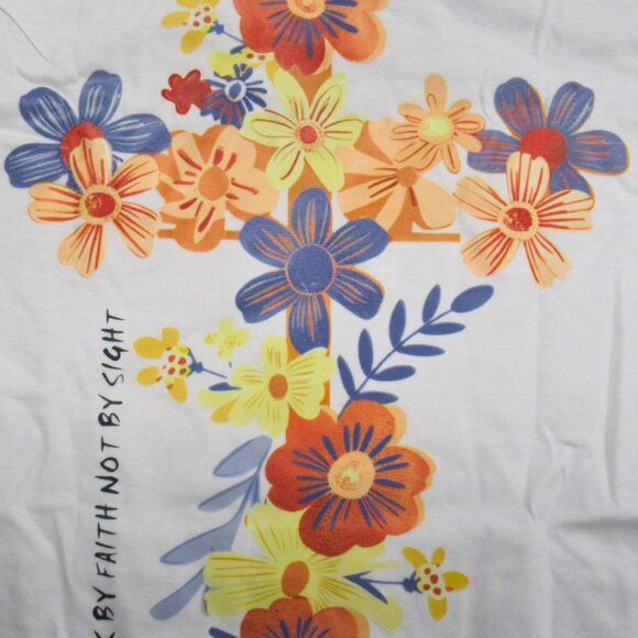 Jesus is The Light Crewneck T-Shirt, White, Short Sleeve - Picture 1 of 5